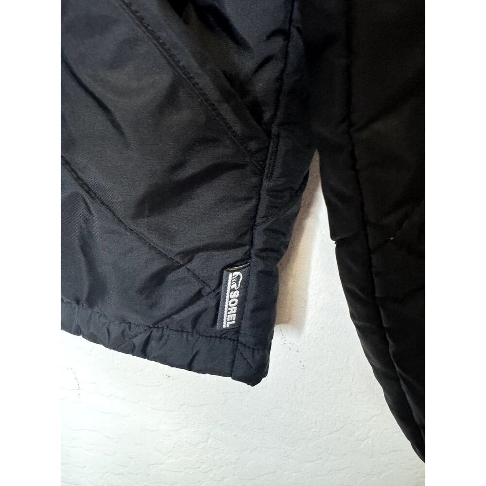 Sorel Mens Quilted Chore Nylon Puffer Jacket Black Size Large Lightweight - Picture 5 of 6